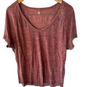 TALL | Velocity Athletic Burgundy Tee Shirt Top